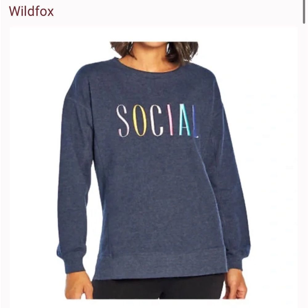 Wild fox statement sweatshirt. Extra small. NWT N… - image 1
